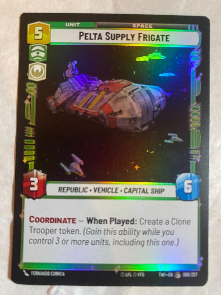 STAR WARS UNLIMITED TCG ToR PELTA SUPPLY FRIGATE Foil Card NM