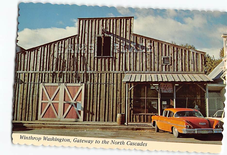 Postcard Sam's Place Winthrop Washington USA