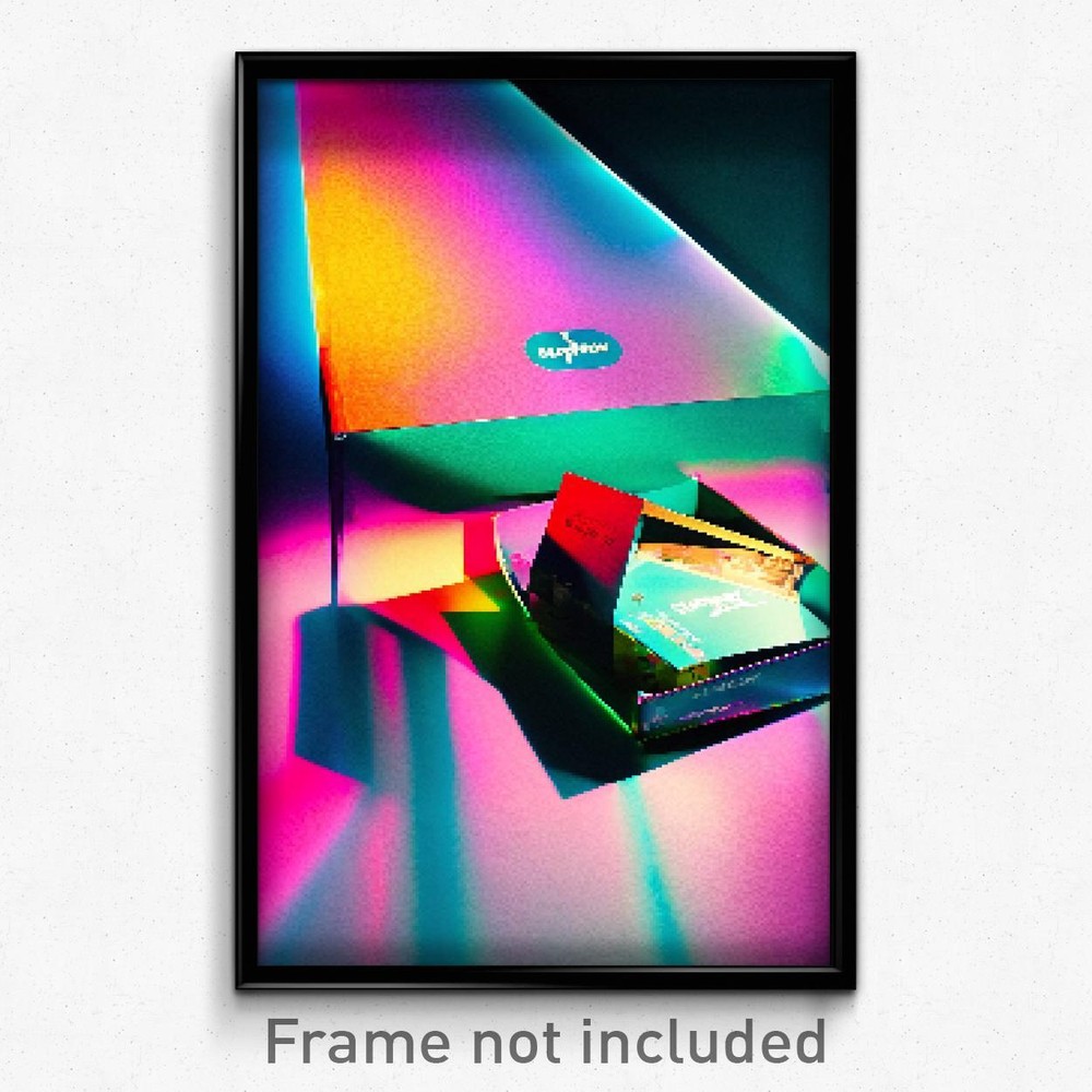 8 Bit Psychedelic Pixel Art Poster - Superb Shoebox Trippy Video Game Print