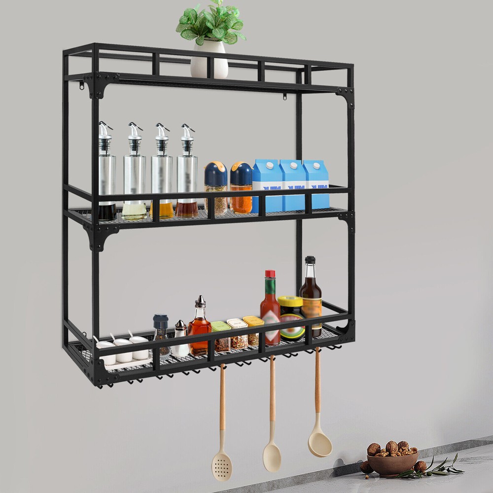 Decorative Wall Mounted Bottle Glass Holder Black Iron Wall-mounted Wine Rack
