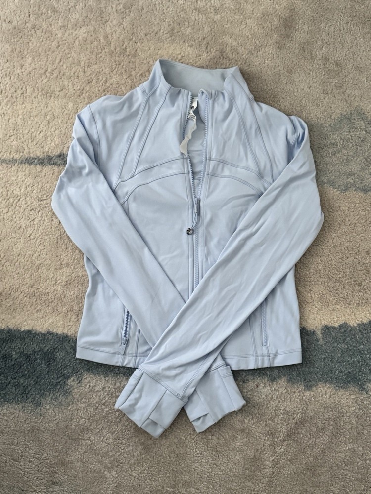 Lululemon Define Light Blue Track Jacket Women's Size 10 Full Zip with Pockets