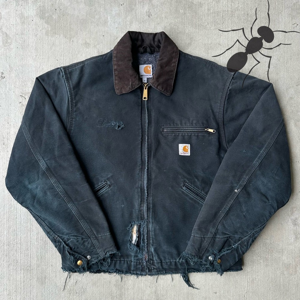 Vintage Y2K Carhartt black Detroit work wear jacket