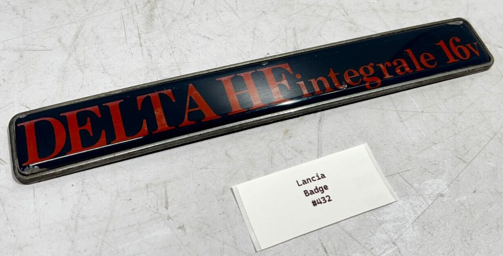 Lancia Delta HF Integrale 16V Turbo Tailgate Boot Lid Badge Emblem