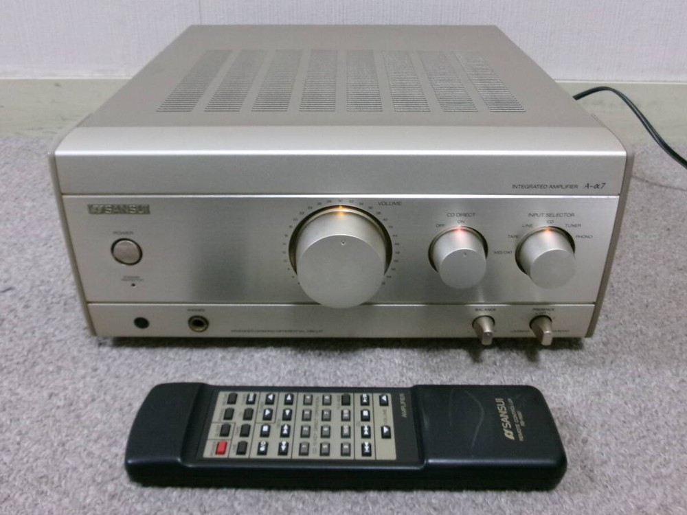SANSUI A-α7 Gold integrated amplifier Used Operation Confirmed, From Japan