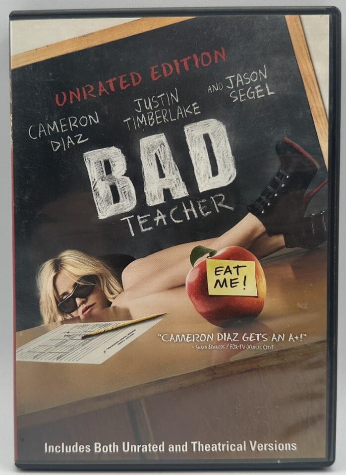 Bad Teacher DVD Widescreen Unrated Edition Cameron Diaz Justin Timberlake 2011