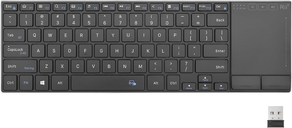 Slim 2.4G/BT 5.1 Wireless Aluminum Keyboard - Portable & Durable
