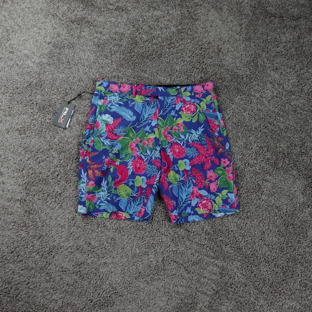 Polo Golf Ralph Lauren Shorts Mens 33 Blue Floral Classic Fit RLX Golf