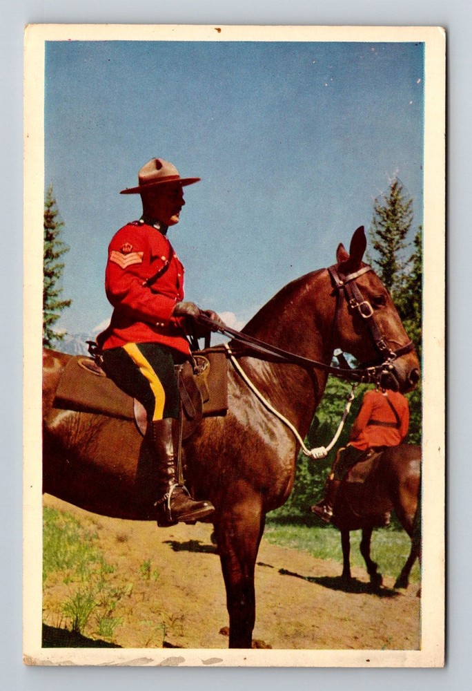Canada- Royal Canadian Mounted Police Souvenir Old Postal Card Vintage Postcard
