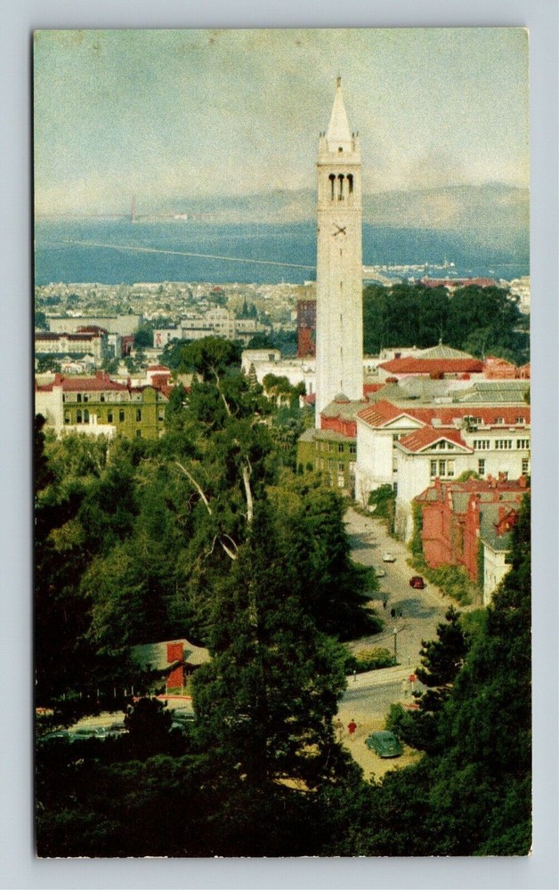 Berkeley CA-California, Campanile, University CA Campus, Vintage Postcard