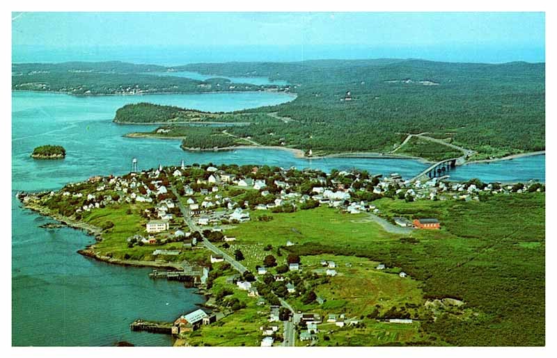 Postcard AERIAL VIEW SCENE Lubec Maine ME m/09 AS5409