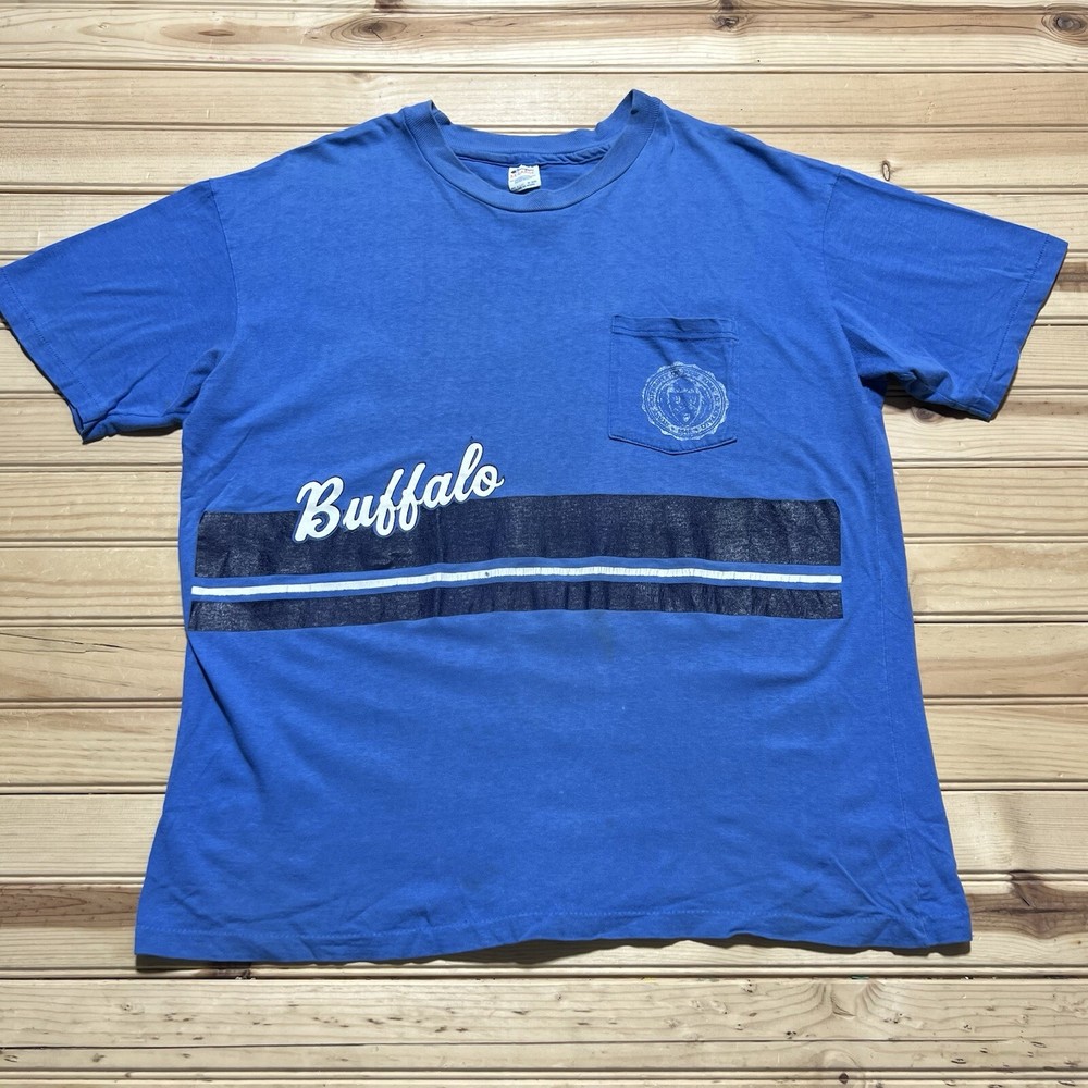 Vintage 80s Champion University New York at Buffalo Shirt Size 2XL Single Stitch
