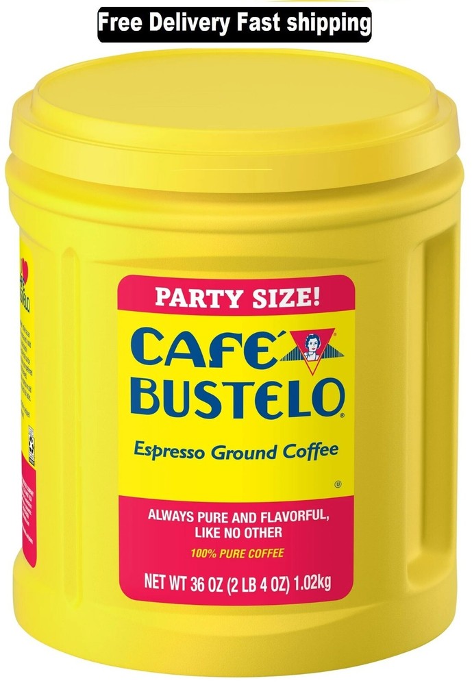 Cafe Bustelo Espresso Ground Coffee, Dark Roast, 36-Ounce Canister