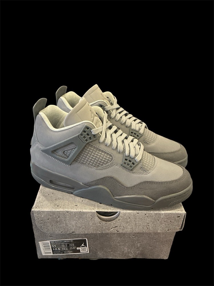 M117) Nike Air Jordan 4 IV Retro SE Wet Cement Paris FQ7928-001 Men’s Size 11