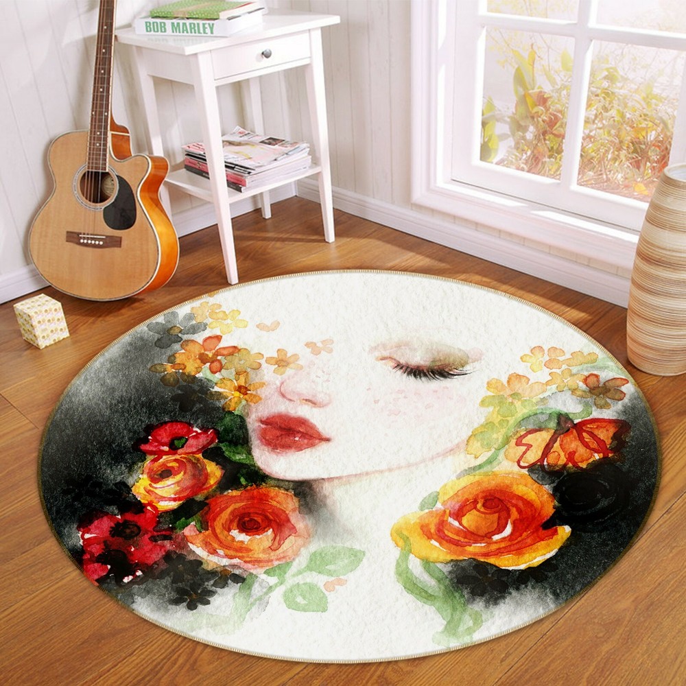 3D Yellow Flower Beauty NAO6259 Game Rug Mat Elegant Photo Carpet Mat Fay