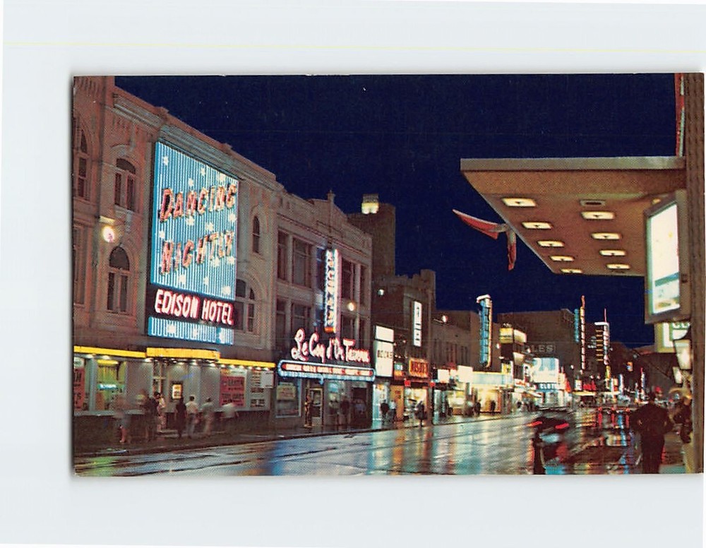 Postcard Yonge Street At Night Toronto Ontario Canada