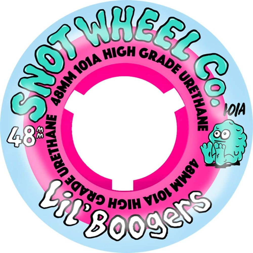Snot Lil Boogers 48mm 101a Ice Blue/Pink Skateboard Wheels (Set of 4)