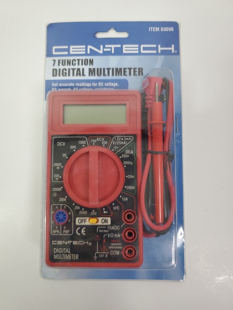 CEN-TECH 7 Function Digital Multimeter Multi-Tester New in package