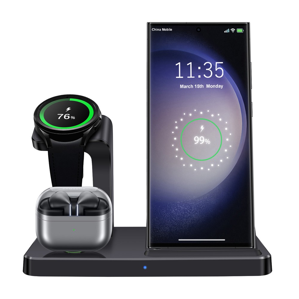 3in1 Wireless Charger Dock Stand For Samsung Galaxy Watch 7/6/5/4 S24 S23 Note20
