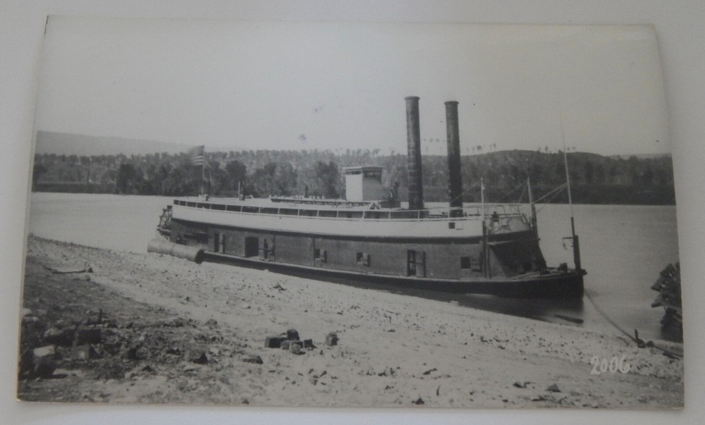 Steamship Steamer STONE RIVER riverboat real photo postcard RPPC