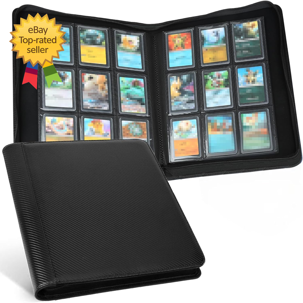 Toploader Binder, Holds 288 Toploaders 9 Pocket Top Loader Binders with Sleeves