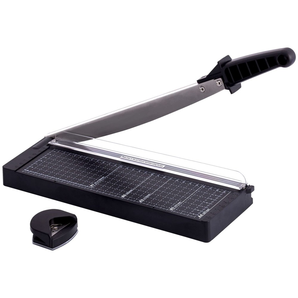 Paper Cutter 12 Inch Paper Cutter Guillotine with 8 to 10 Sheet Capacity Safe...