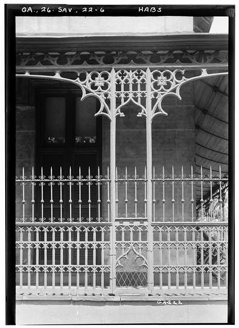 Photo:Savannah Georgia Green-Meldrim House 1936 Ironwork Detail HABS