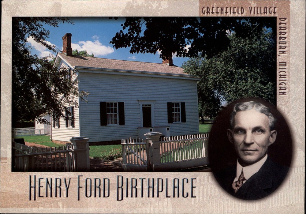Dearborn Michigan Henry Ford Birthplace Greenfield Village vintage postcard
