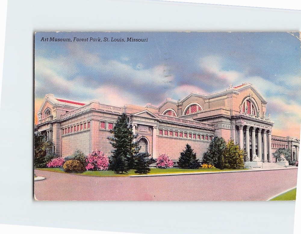 Postcard Art Museum Forest Park St. Louis Missouri USA