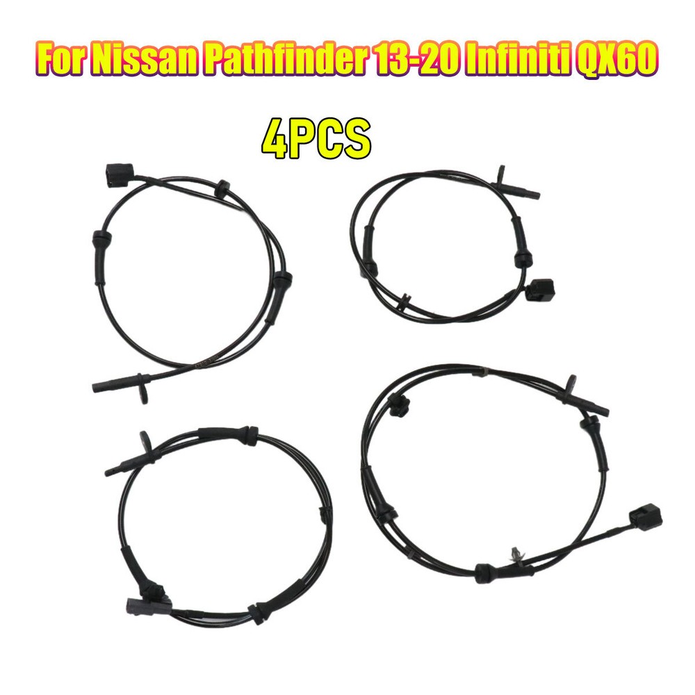 4x Front & Rear ABS Wheel Speed Sensor For Nissan Pathfinder 13-20 Infiniti QX60