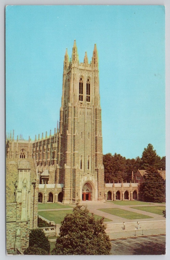 Duke University Chapel Durham NC Chrome Postcard 1971 Dexter Press