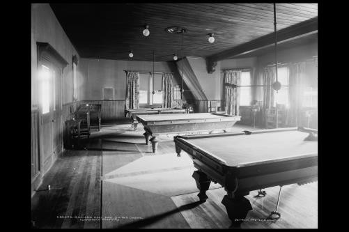 Billiard hall,Paul Smith's casino,resorts,Adirondack Mountains,New York,NY,1900