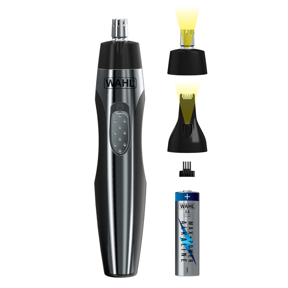 LED Nose Hair Trimmer for Men & Women - Painless Battery-Powered Grooming Tool