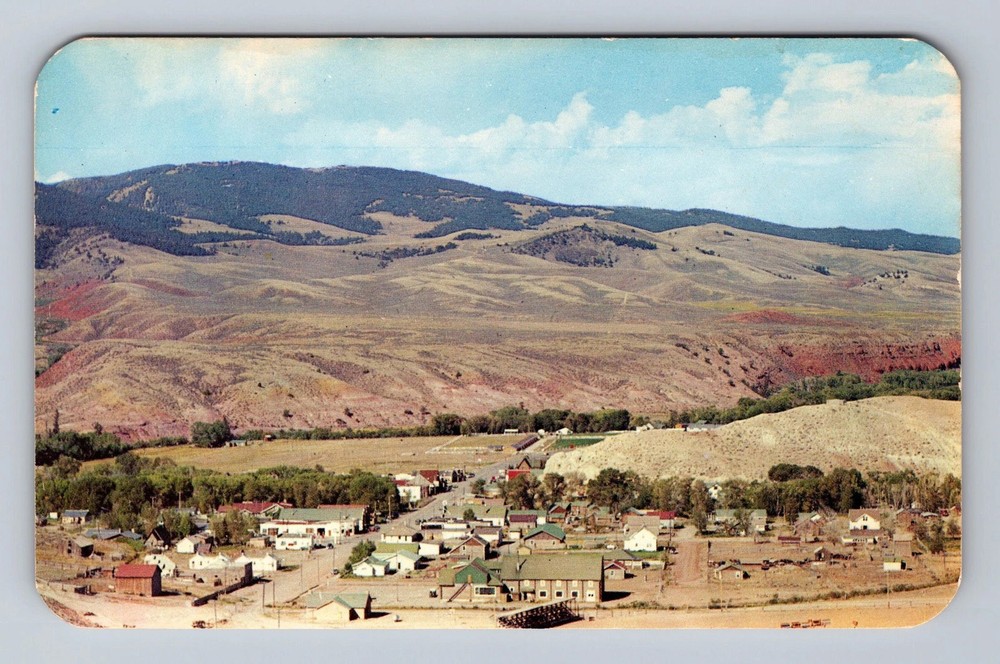 Dubois WY- Wyoming Aerial Of Town Area Vintage Postcard