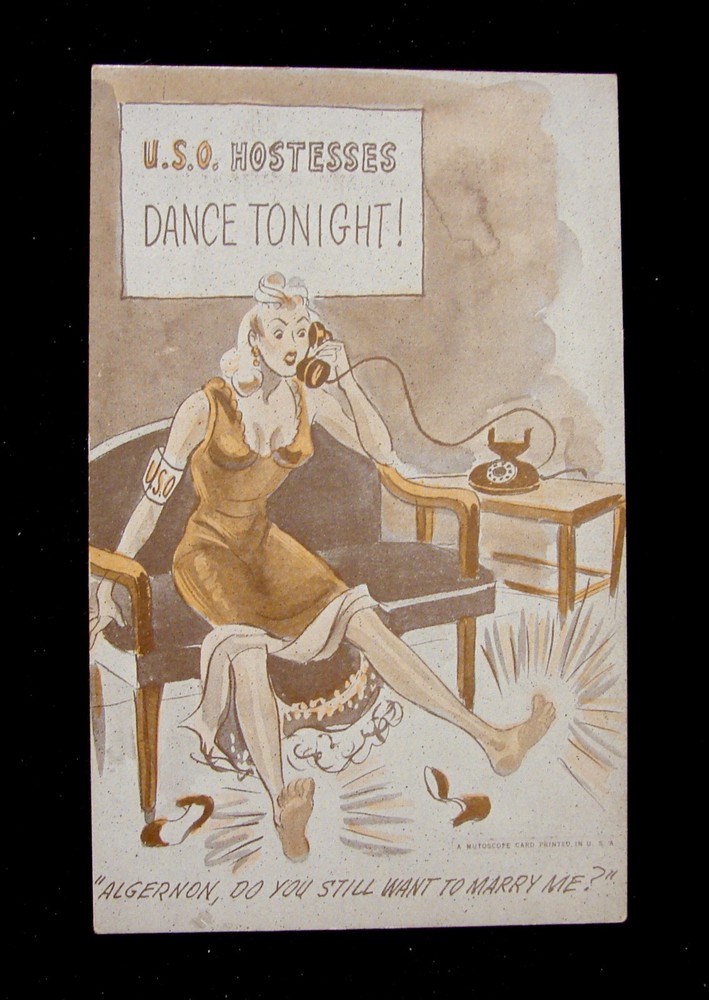 1940's WW2 COMIC MUTOSCOPE CARD POSTCARD 