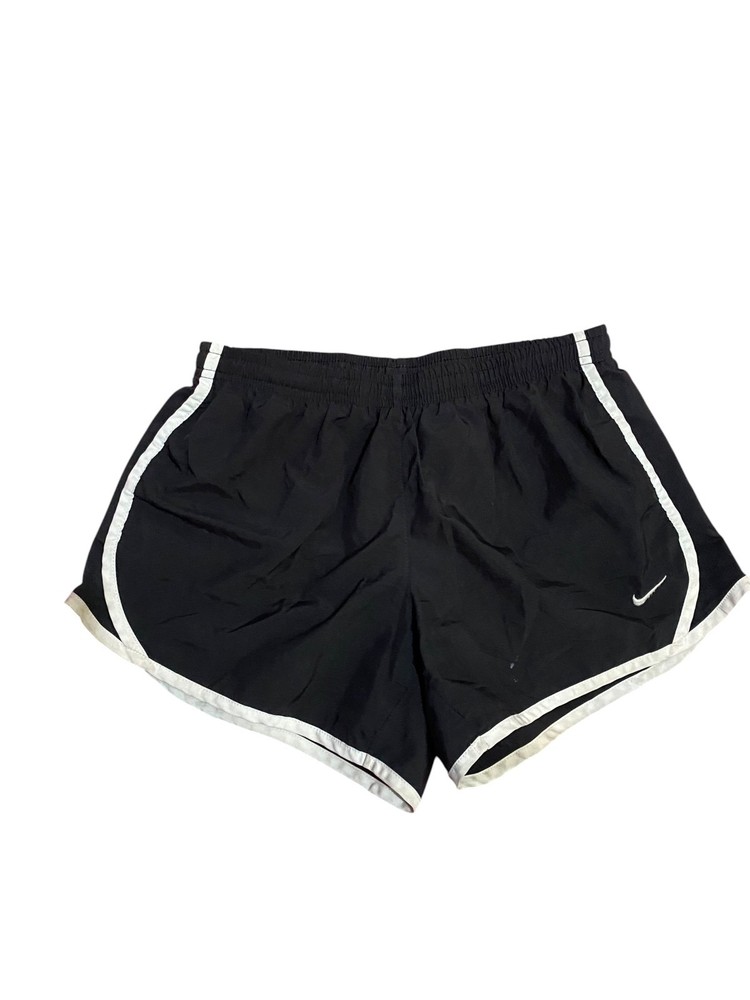 Nike Dri-FIT Girls Running Shorts Black White Athletic Workout Size Large