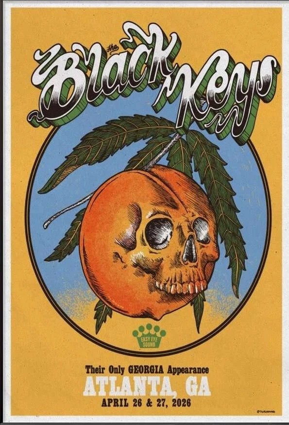The BLACK KEYS April 26, 27 2026 Atlanta, GA Poster