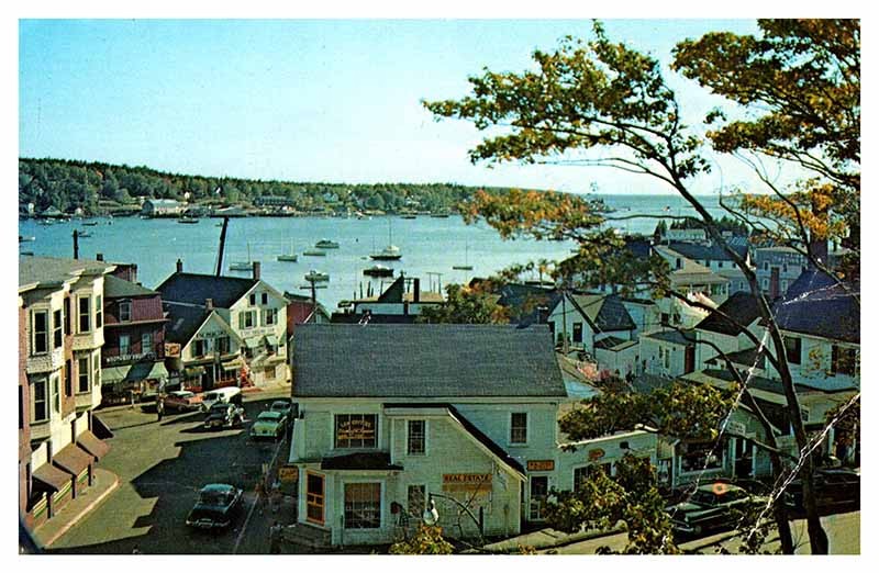 Postcard BOAT SCENE Boothbay Harbor Maine ME m/09 AR4395