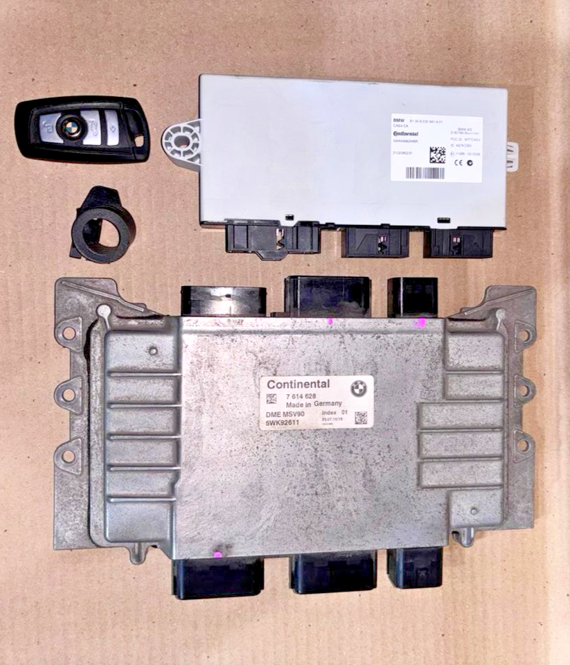 BMW F10 N52 ENGINE CONTROL UNIT ECU SET  -MSV90 7814628