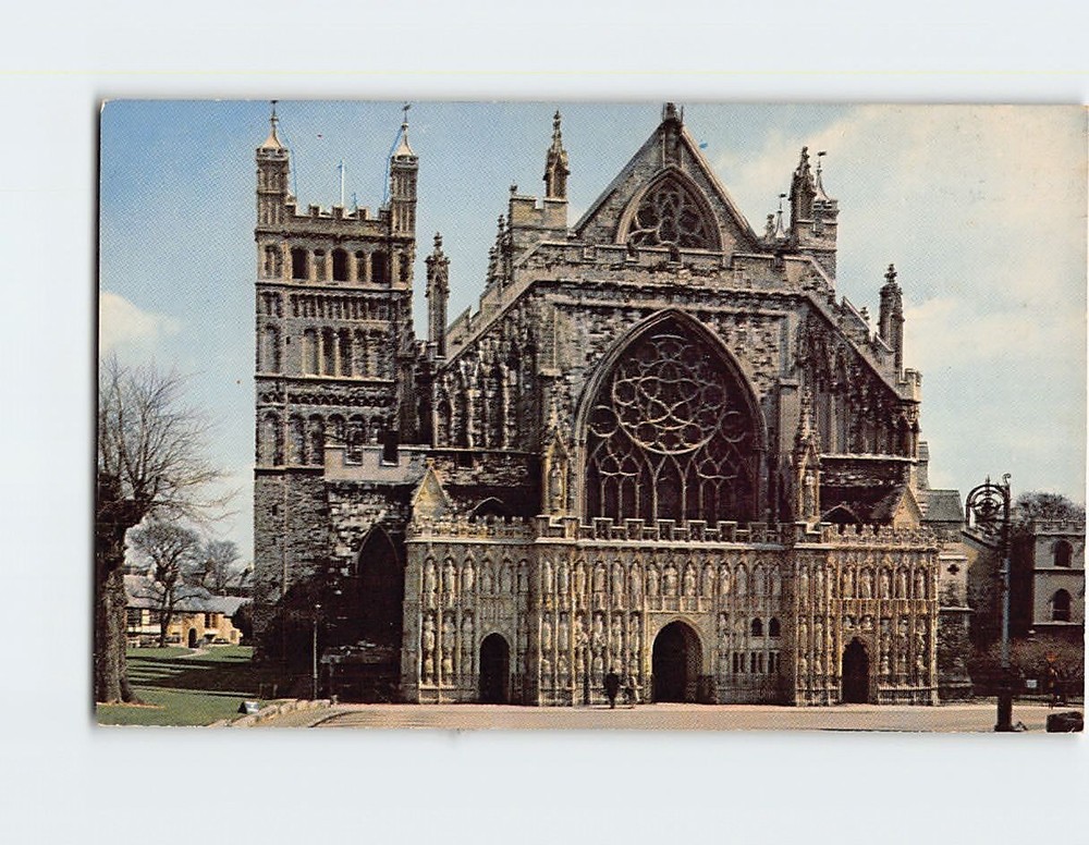 Postcard West Front Exeter Cathedral Exeter England