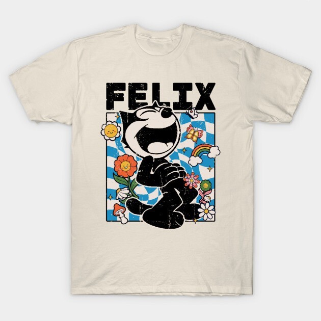 Felix the cat | getting high retro vintage T-Shirt   | S-5XL