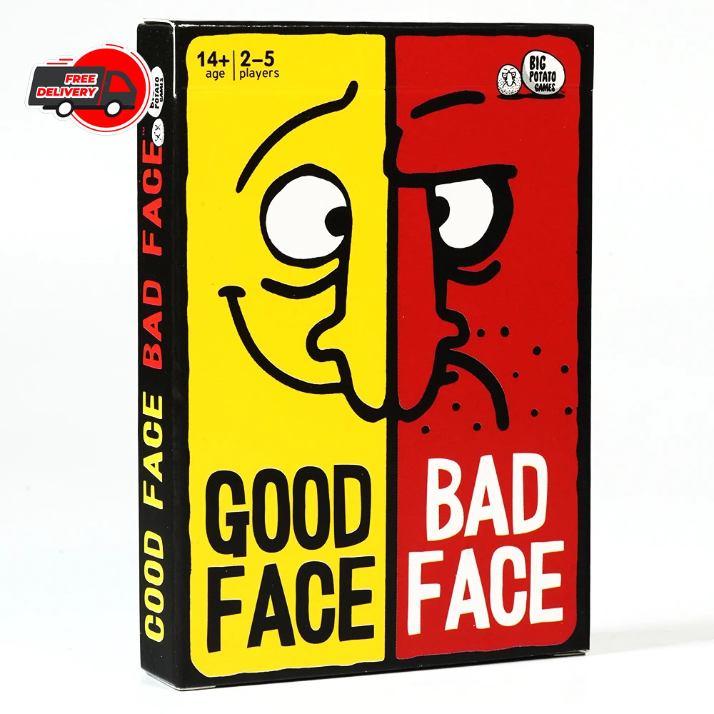 Good Face Bad Face Card Game – Funny Party & Travel Game for Family