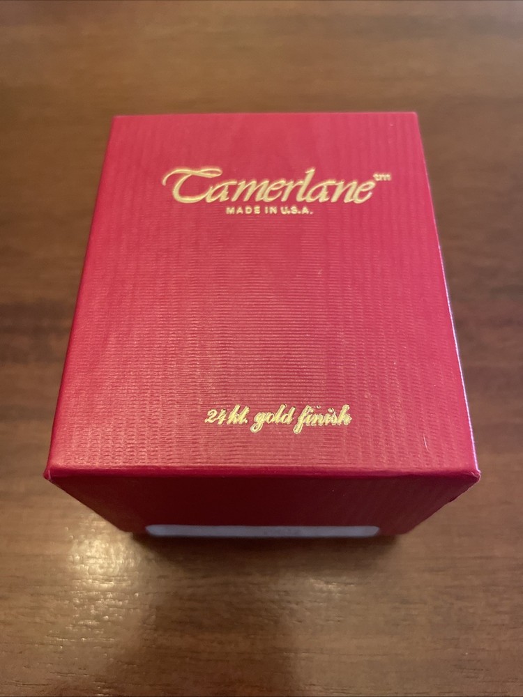 Camerlane 24 Kt Gold Finish USA Santa Christmas Ornament