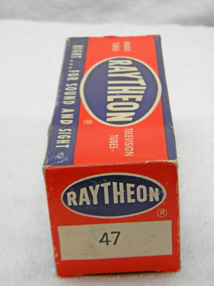 NOS Rare Raytheon # 47 Radio Audio Tube in ORIG. Box  TESTED