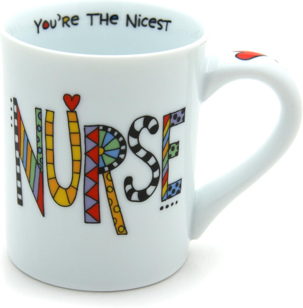 Nicest Nurse 16 Oz Porcelain Mug by Our Name Is Mud
