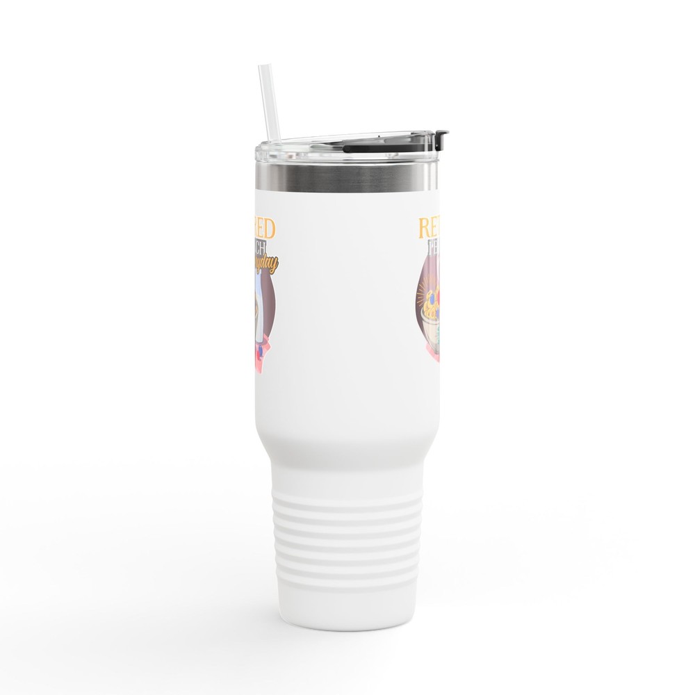 Retired I Brunch Everyday Insulated Travel Mug - Funny Retirement Gift
