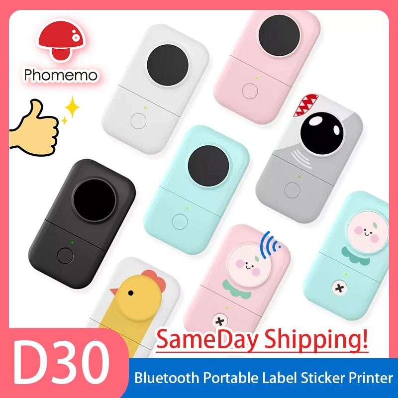 Phomemo D30 Mini Bluetooth Thermal Label Printer Inkless Portable Label Maker