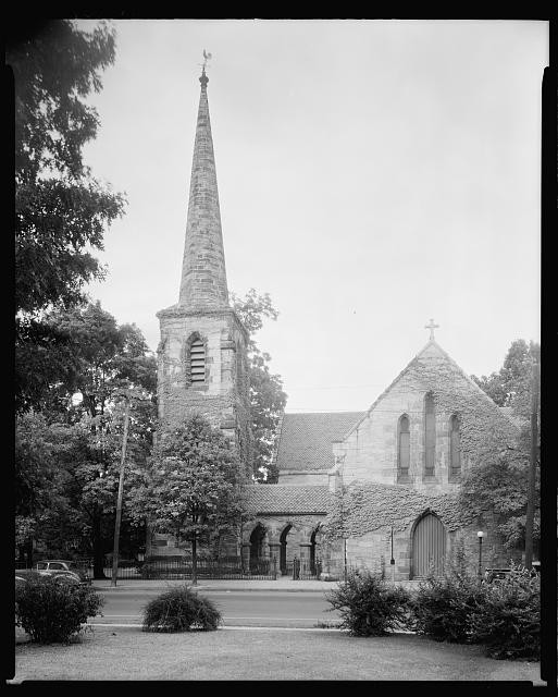 Photo:Raleigh NC Christ Church 1938 Stone Gothic Church Steeple