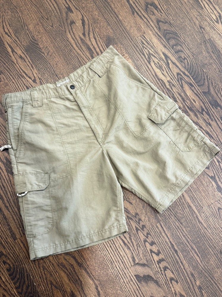Wrangler Men's Outdoor Cargo Shorts Sage Olive Green Hiking Size 38
