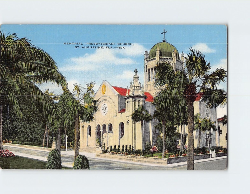 Postcard Memorial Presbyterian Church St. Augustine Florida USA