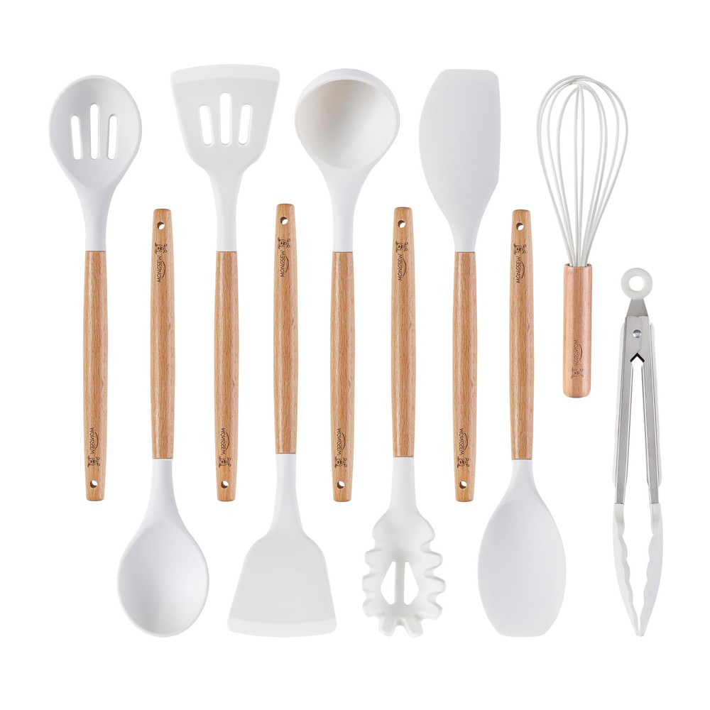 Silicone Cooking Utensils Set, Heat Resistant Kitchen Utensils for Cooking wi...